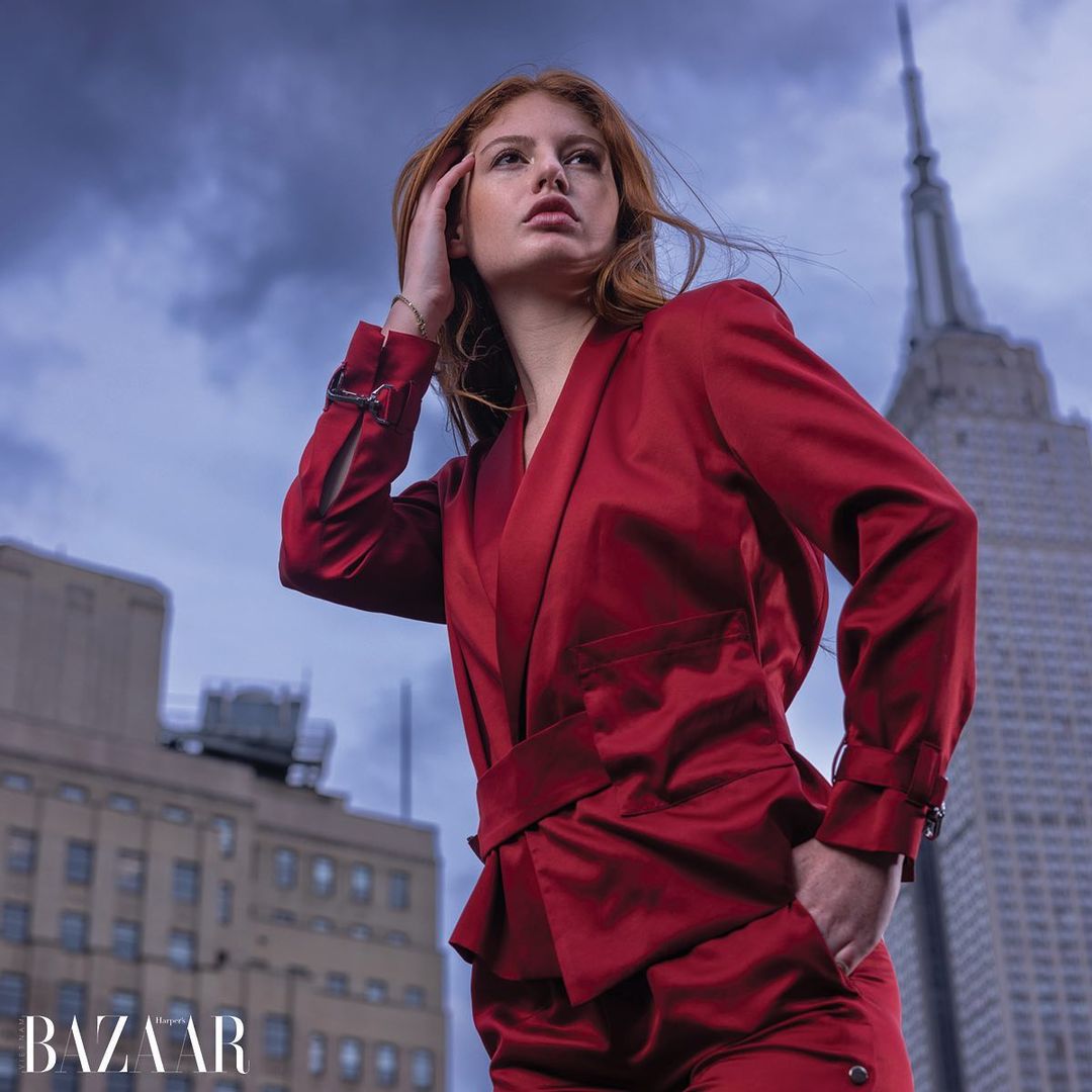 LLESSUR NYC CLUBMASTER SUIT ON BAZAAR MAGAZINE 