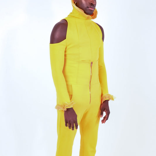 Blossom Turtleneck Sweater With Detachable Ruffles - LLESSUR NYC