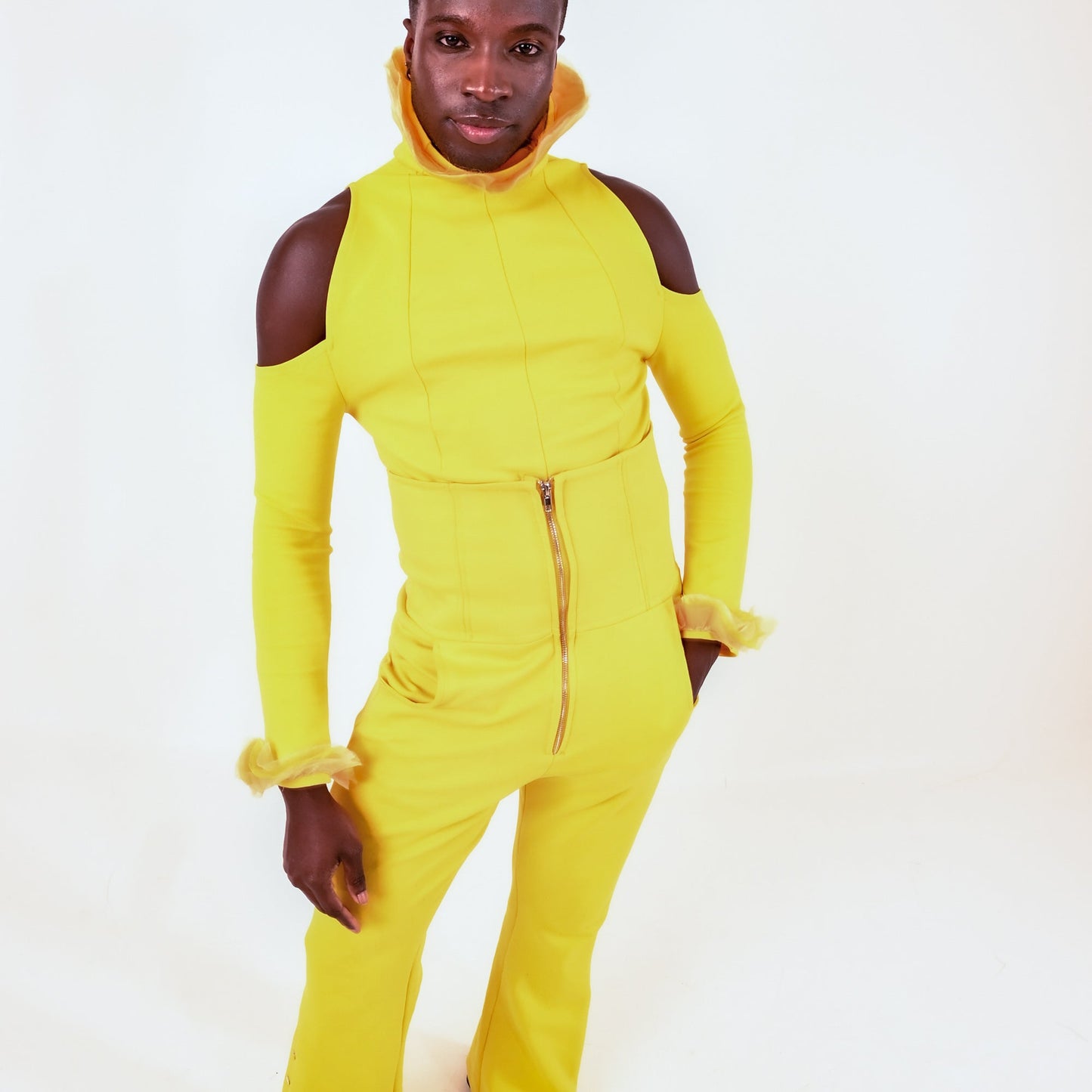 Blossom Turtleneck Sweater With Detachable Ruffles - LLESSUR NYC