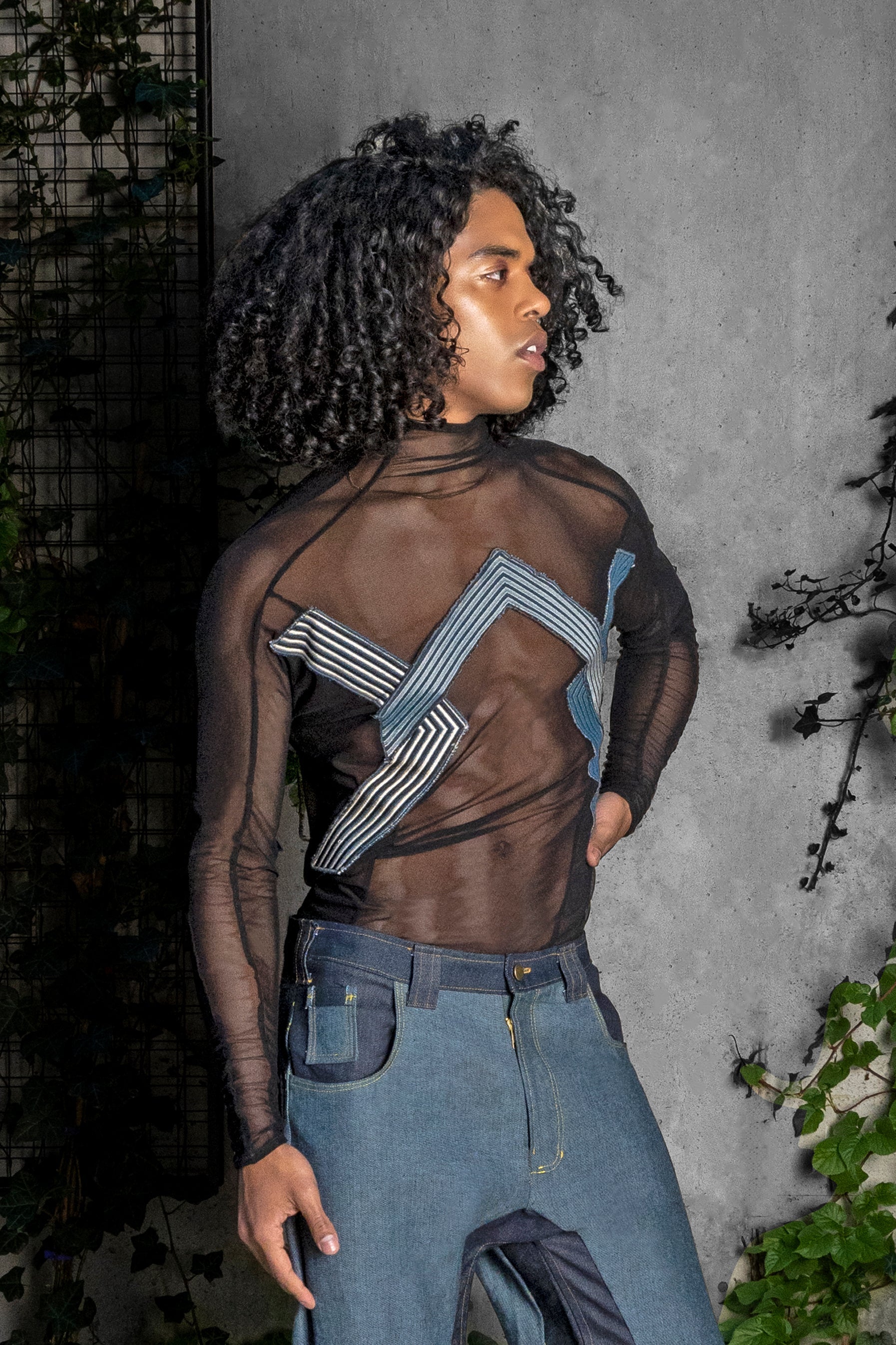 Mock Neck Raglan Long Sleeve Mesh Top Shirts & Tops LLESSUR NYC