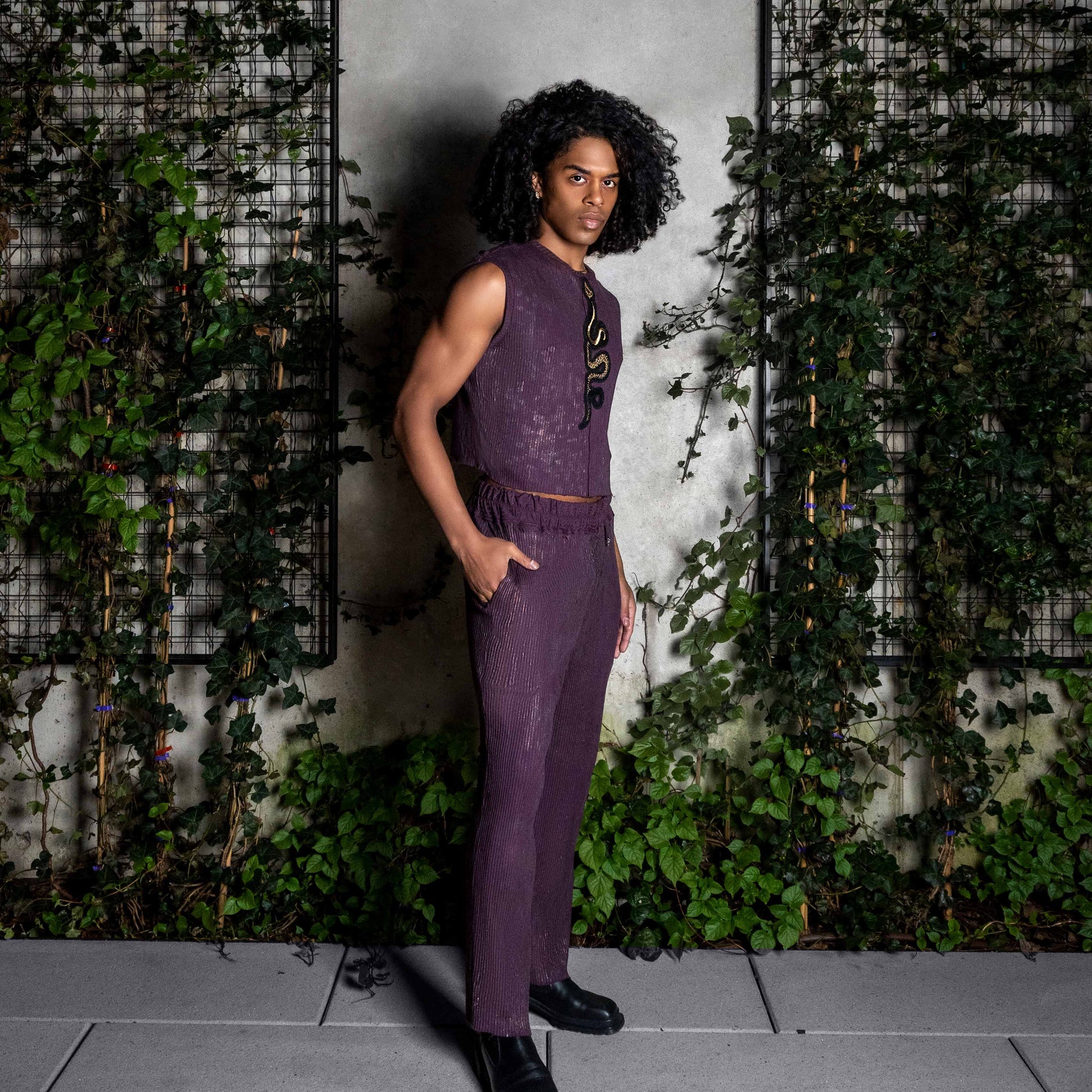 Snake Patch Sleeveless Crewneck Top Shirts & Tops LLESSUR NYC