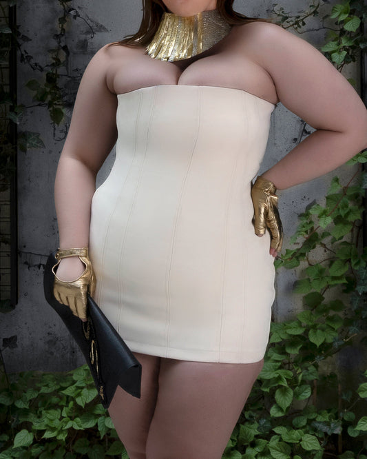Strapless Mini Cocktail Dress Dresses LLESSUR NYC