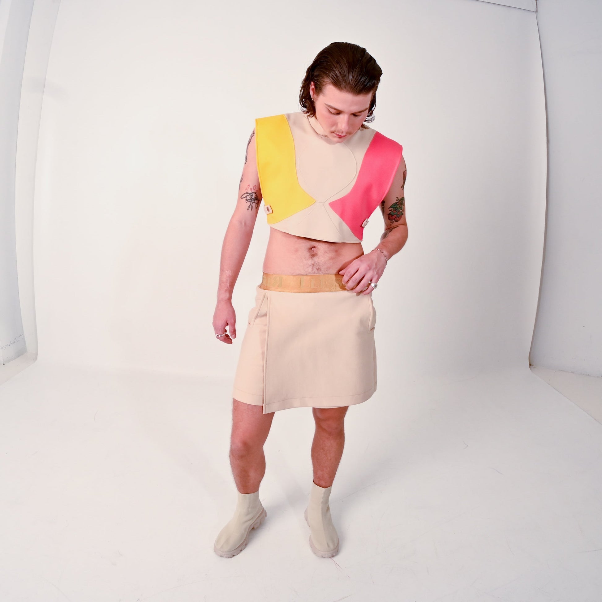 Elastic Waist Skort - LLESSUR NYC