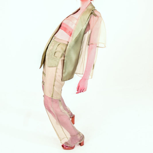 Paneled Flare Pants W/ Inseam Straps - LLESSUR NYC