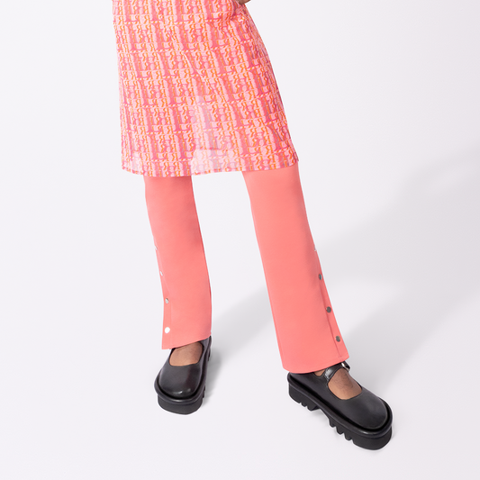Straight Pants With Side Pockets And Snaps On Hem Pants LLESSUR NYC
