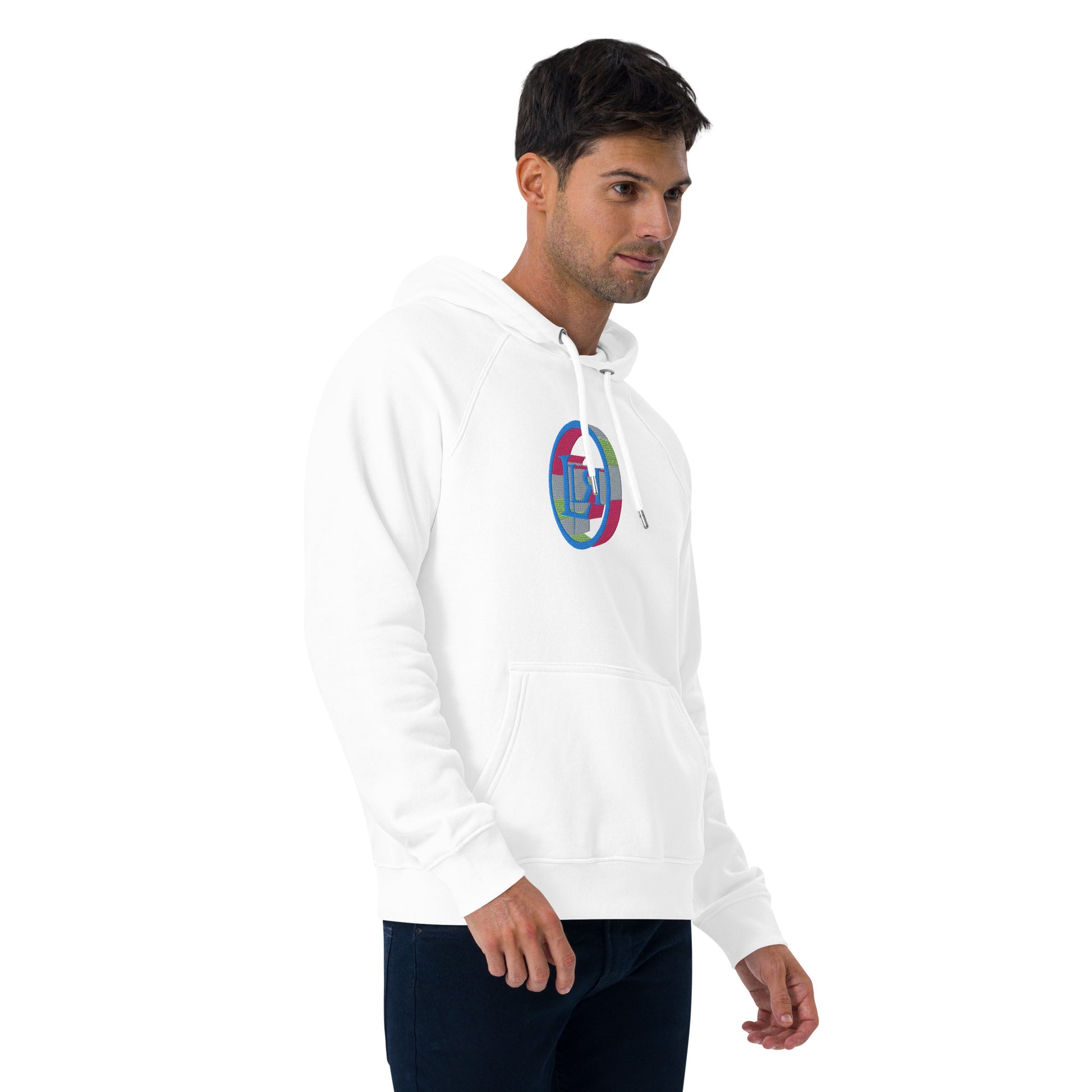 Unisex eco raglan hoodie Printify