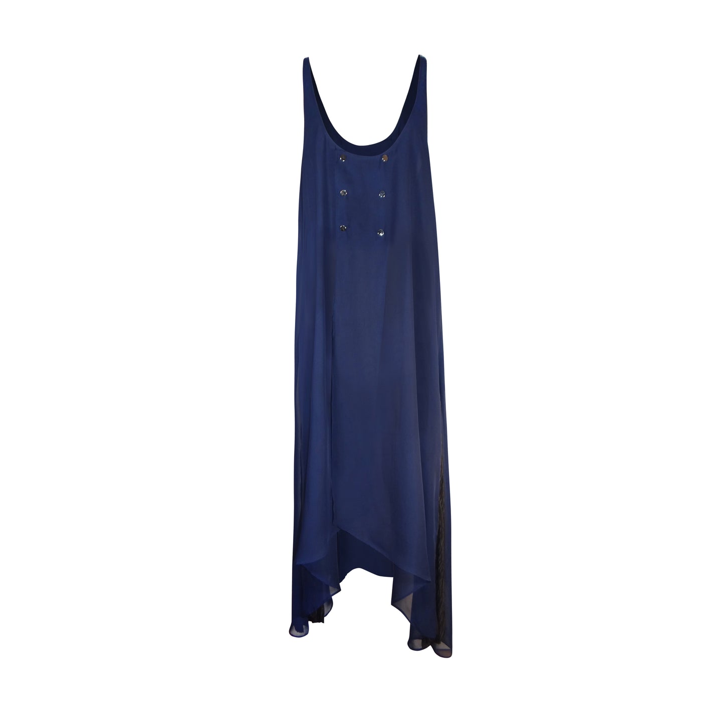 Flared Tank Dress with Side Fins - LLESSUR NYC
