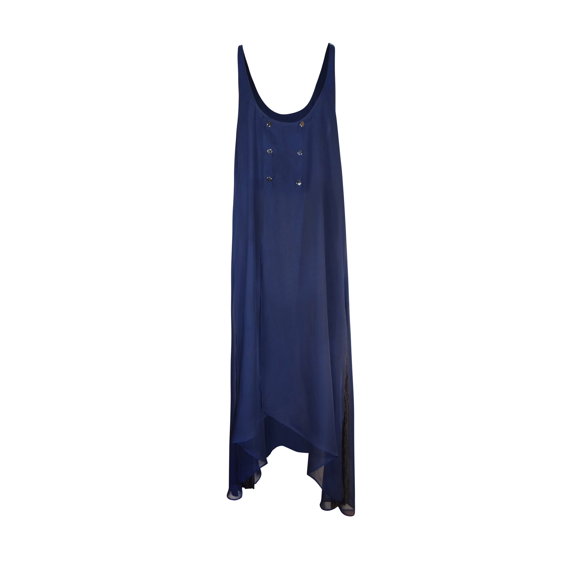 Flared Tank Dress with Side Fins - LLESSUR NYC
