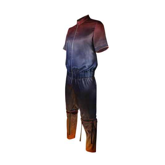 Custom Printed Multi-wear Zippered Jumpsuit - LLESSUR NYC