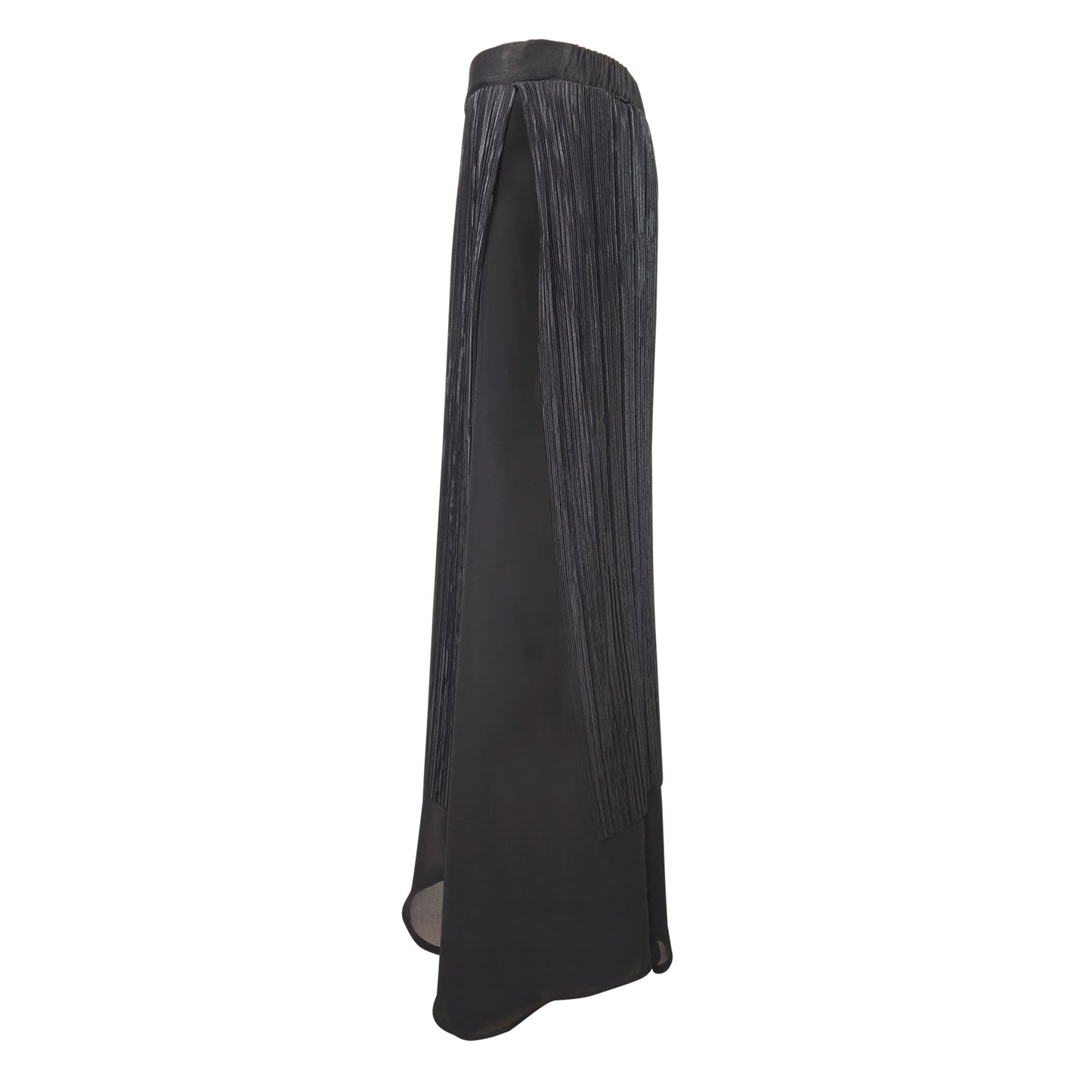 Asymmetrical Paneled Skirt With Side Clasp - LLESSUR NYC