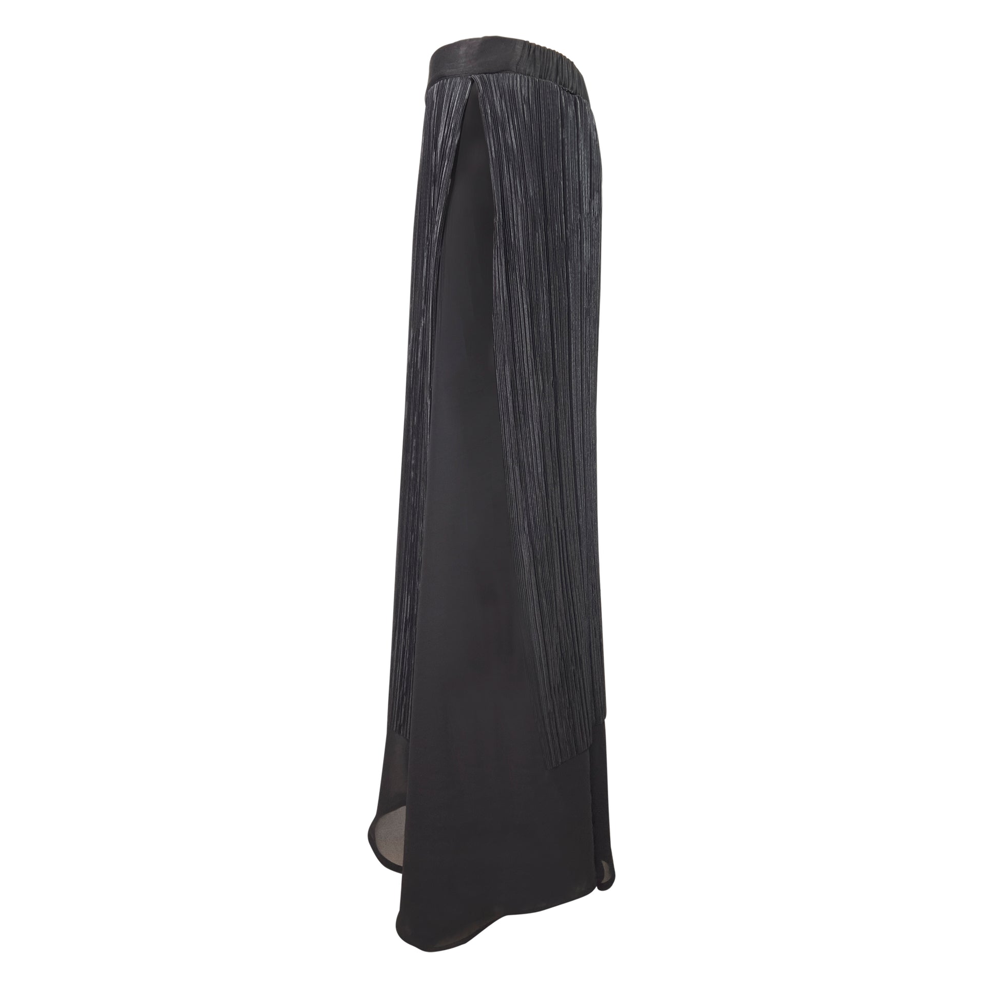 Asymmetrical Paneled Skirt With Side Clasp - LLESSUR NYC