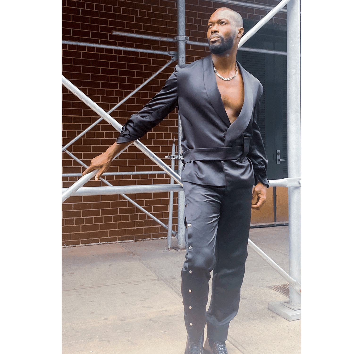 Clubmaster Smoking Jacket - Black - LLESSUR NYC