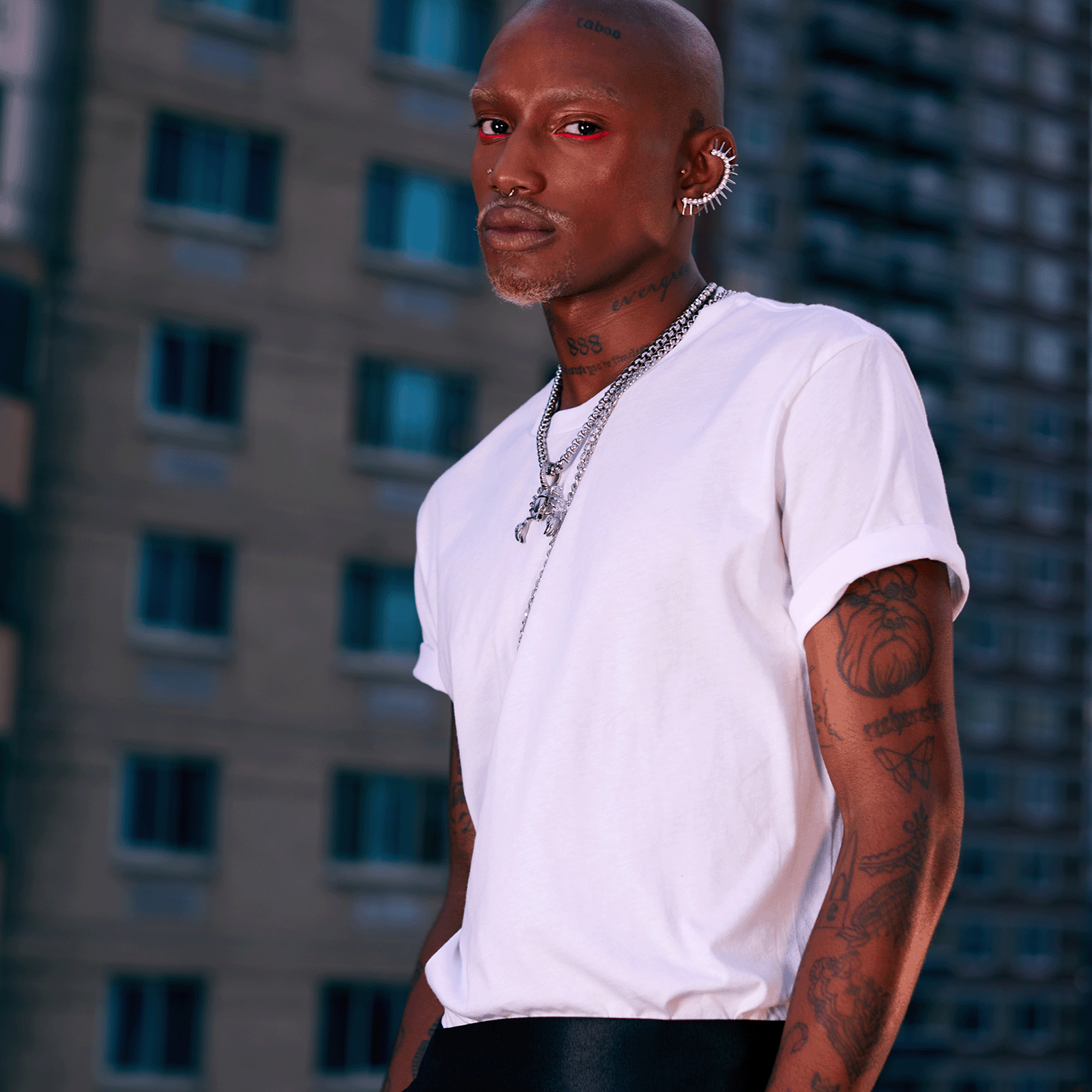 VIP Logo T-Shirt - White - LLESSUR NYC