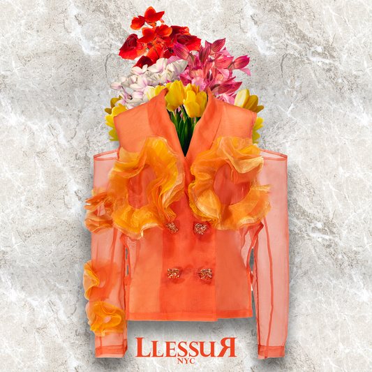 Blossom Silk Organza Jacket - LLESSUR NYC