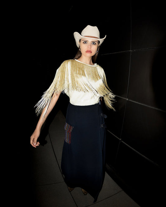 Fringe Raw Edge T-Shirt Shirts & Tops LLESSUR NYC