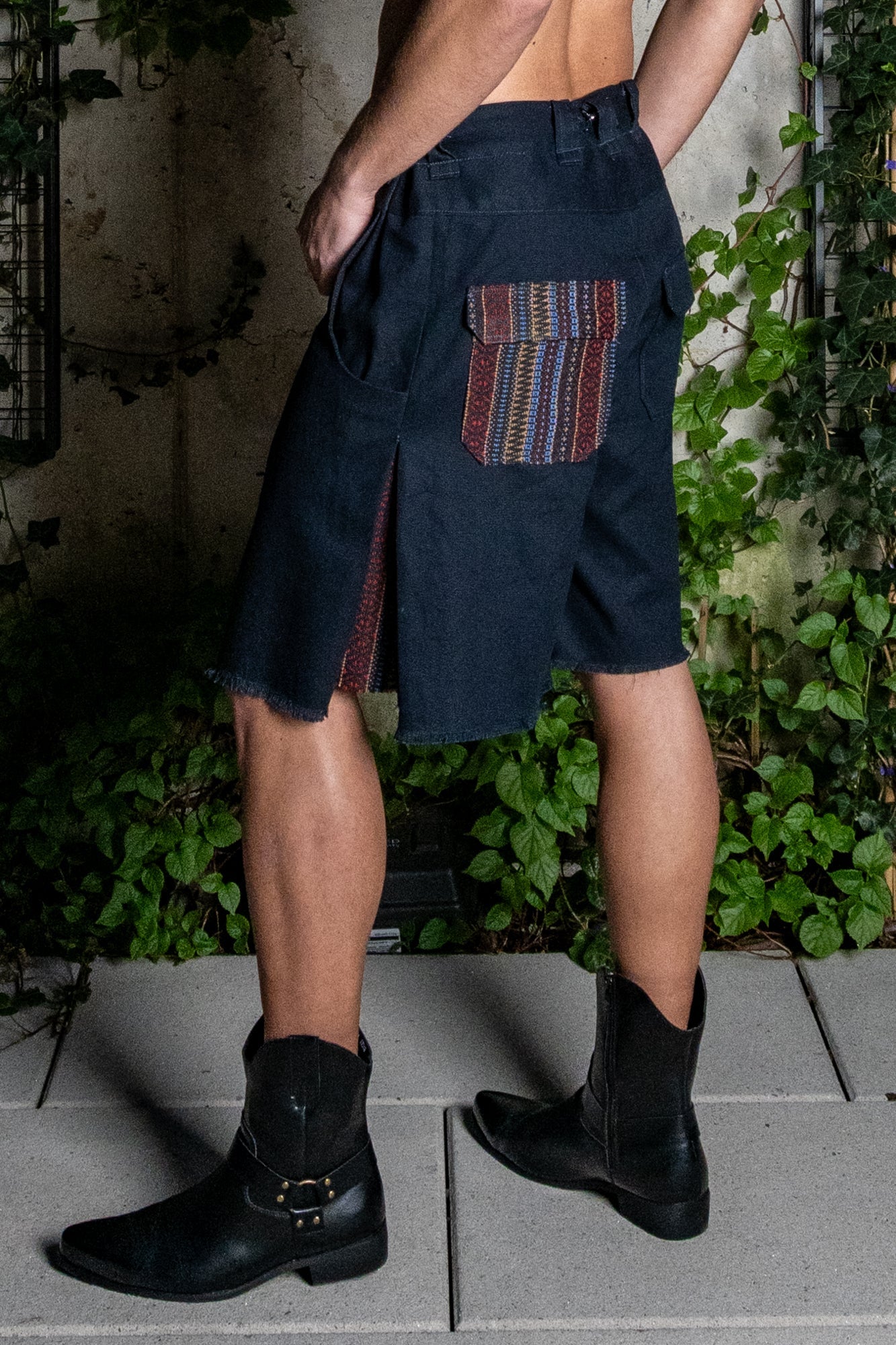 PLEASED COOLER SHORTS WITH WAIST BUCKLE Shorts LLESSUR NYC