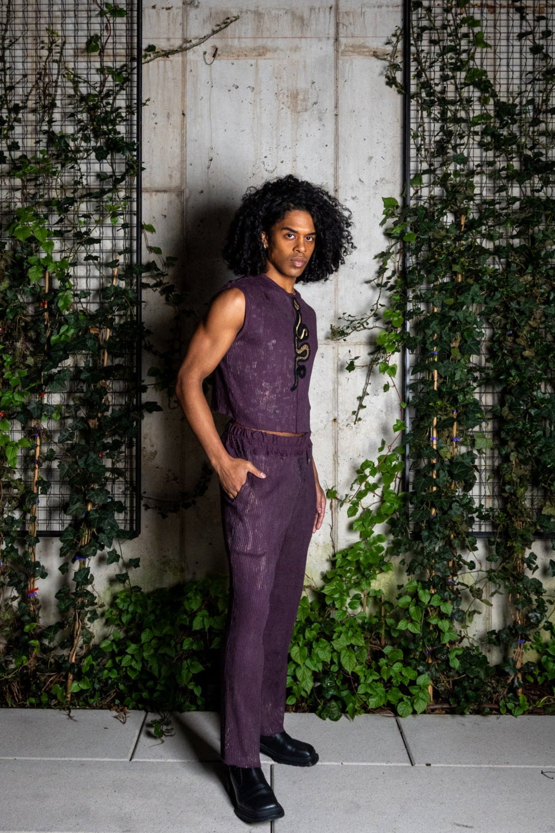 Snake Patch Sleeveless Crewneck Top Shirts & Tops LLESSUR NYC