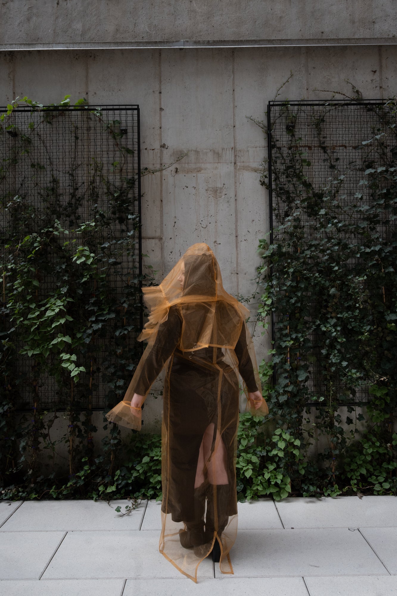 Flare Trim Hooded Organza Duster Jacket Coats & Jackets LLESSUR NYC