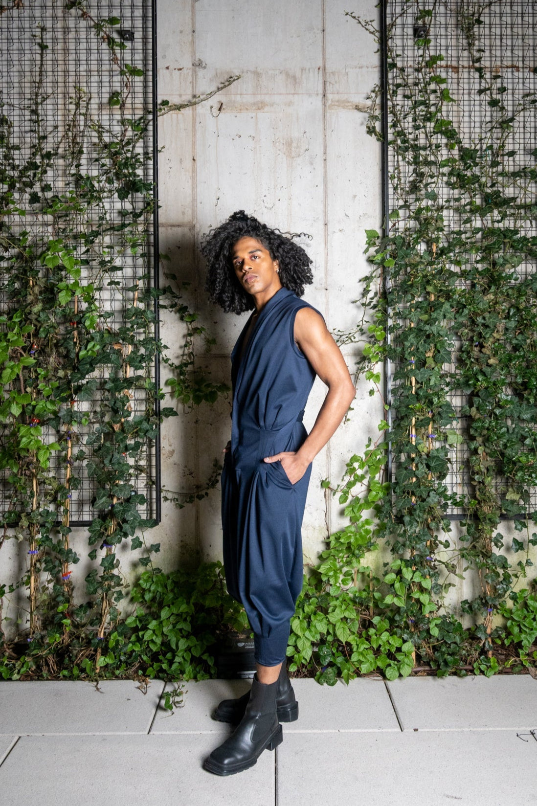 Clubmaster Sleeveless Parachute Jumpsuit Jumpsuit LLESSUR NYC
