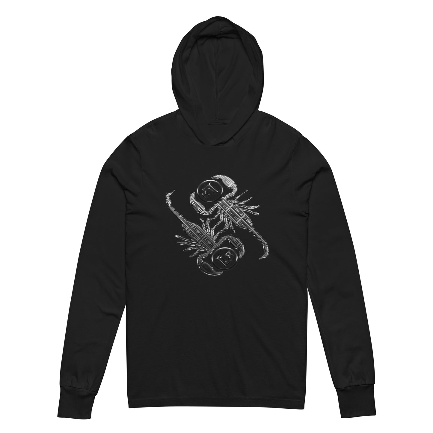 Hooded Graphic Long-sleeve Tee Scorpio Emblem LLESSUR NYC