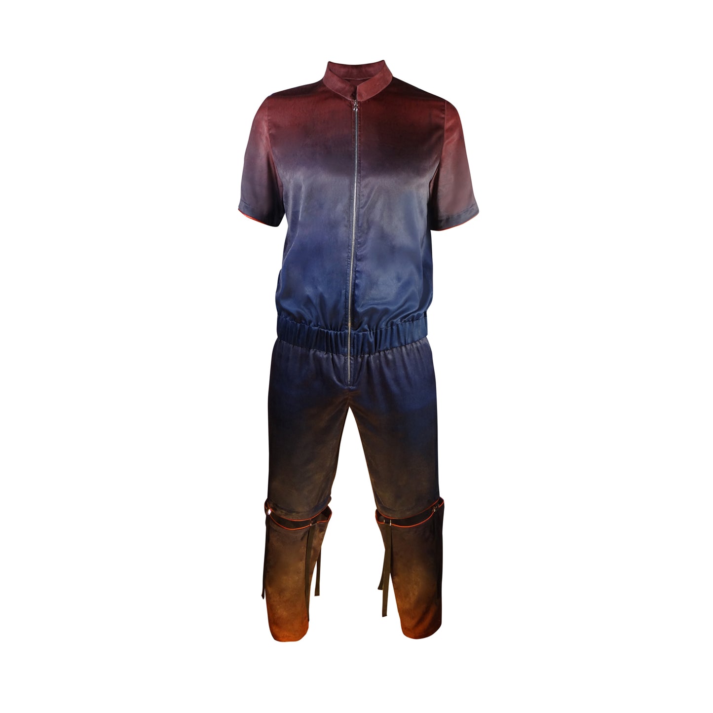 Custom Printed Multi-wear Zippered Jumpsuit - LLESSUR NYC