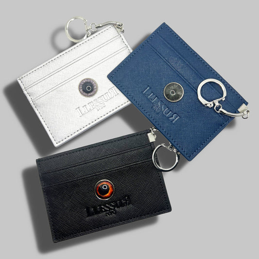 Evil Eye Embellished Cardholder with Keychain Ring - LLESSUR NYC