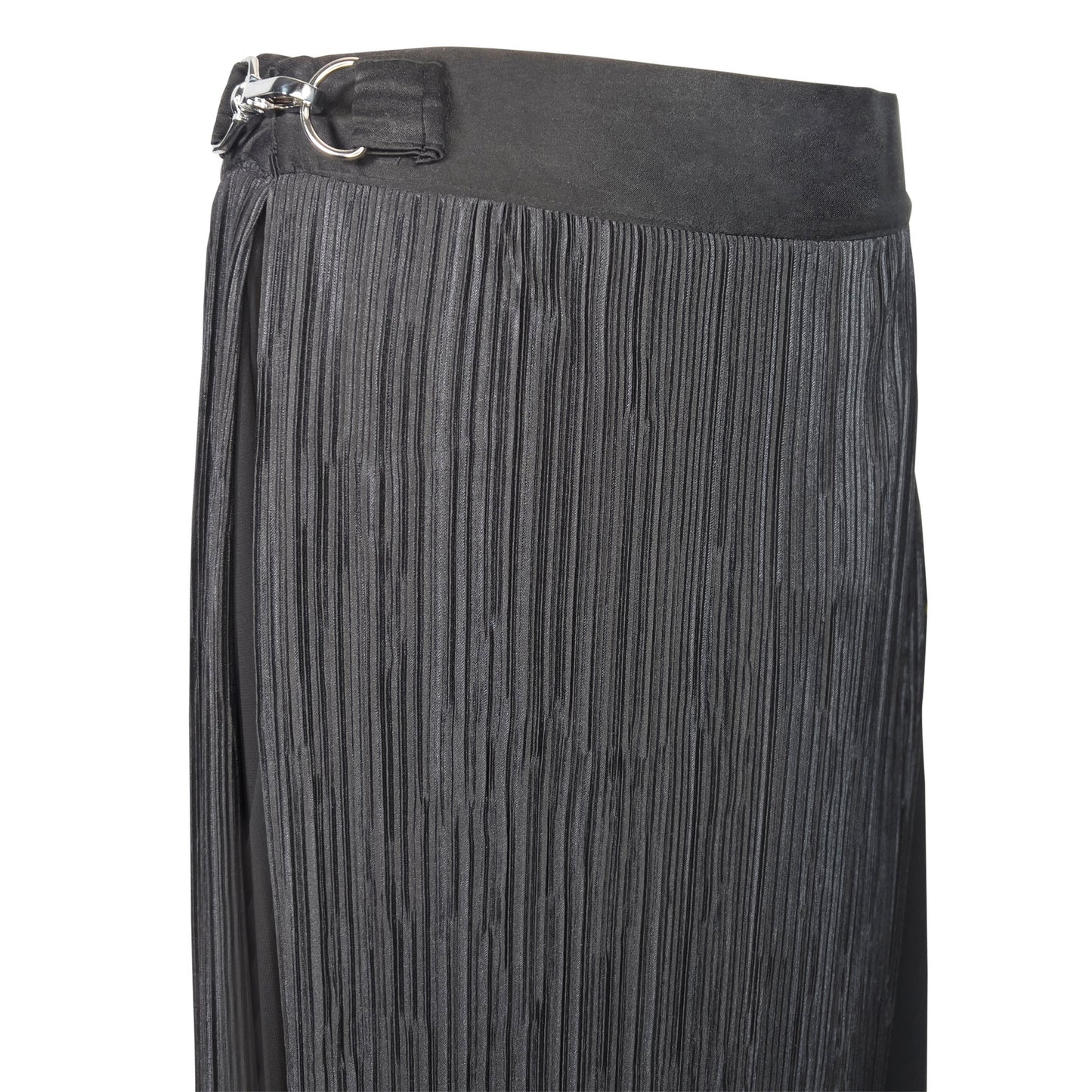 Asymmetrical Paneled Skirt With Side Clasp - LLESSUR NYC