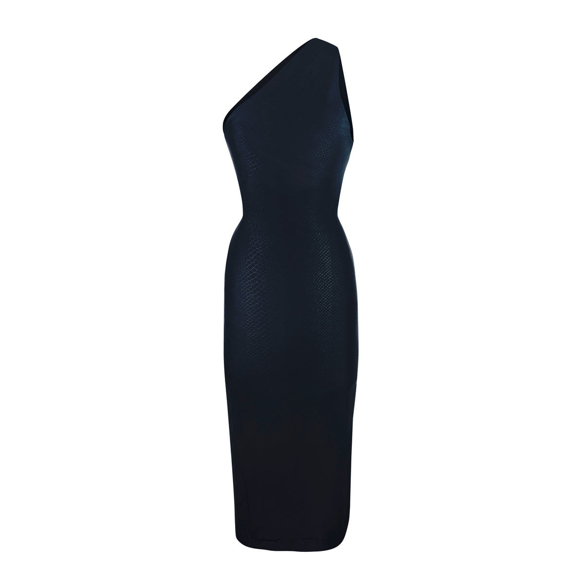 Embossed One Shoulder Bodycon Dress - LLESSUR NYC