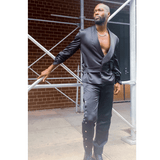 Clubmaster Smoking Jacket - Black - LLESSUR NYC