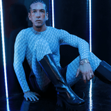 Monogrammed Knit Catsuit - LLESSUR NYC